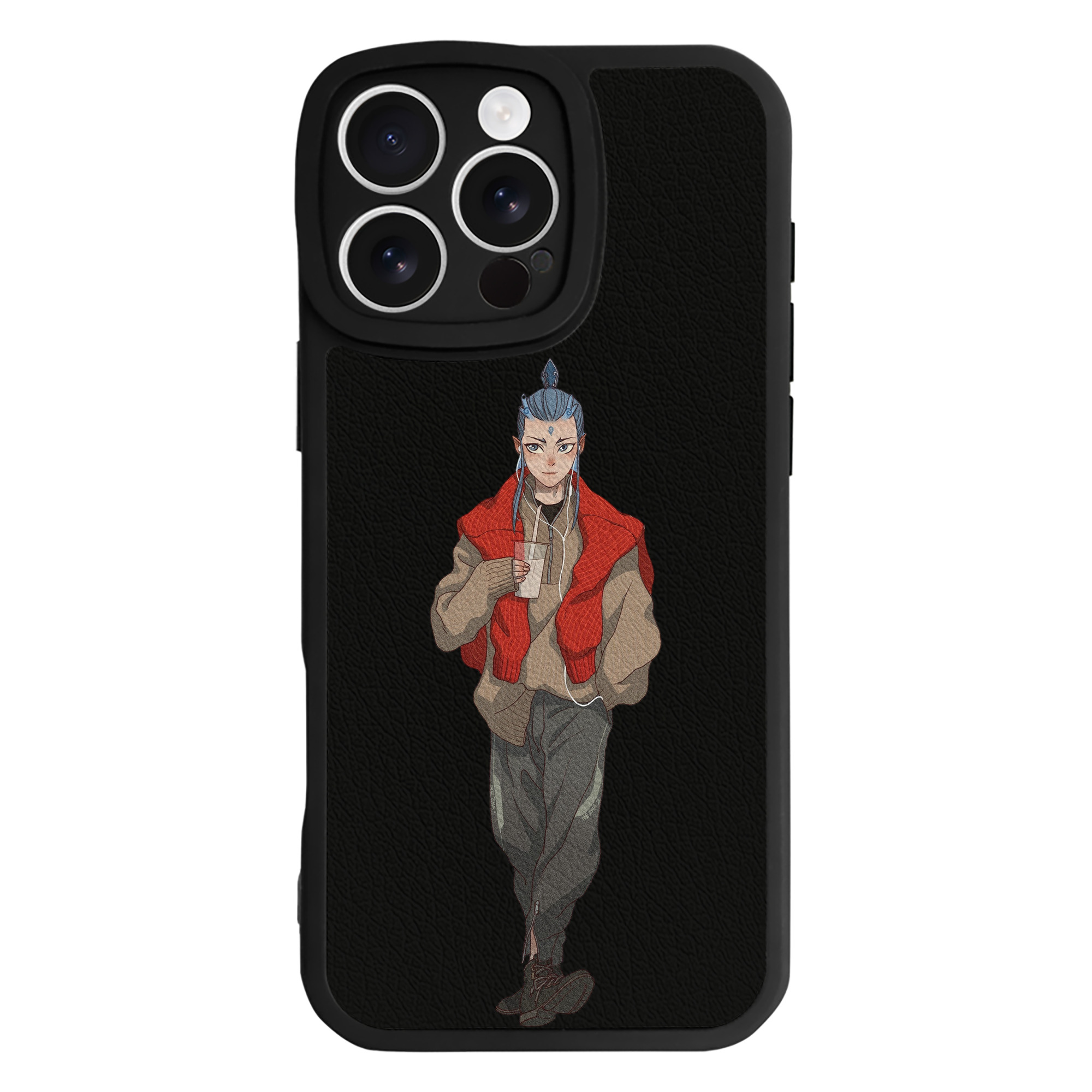 （画像用） Ne Zha 2 ナタ 魔童の大暴れ 【iPhone 16シリーズ対応】シリコンスマホケース（レザー調） 材質：シリコン